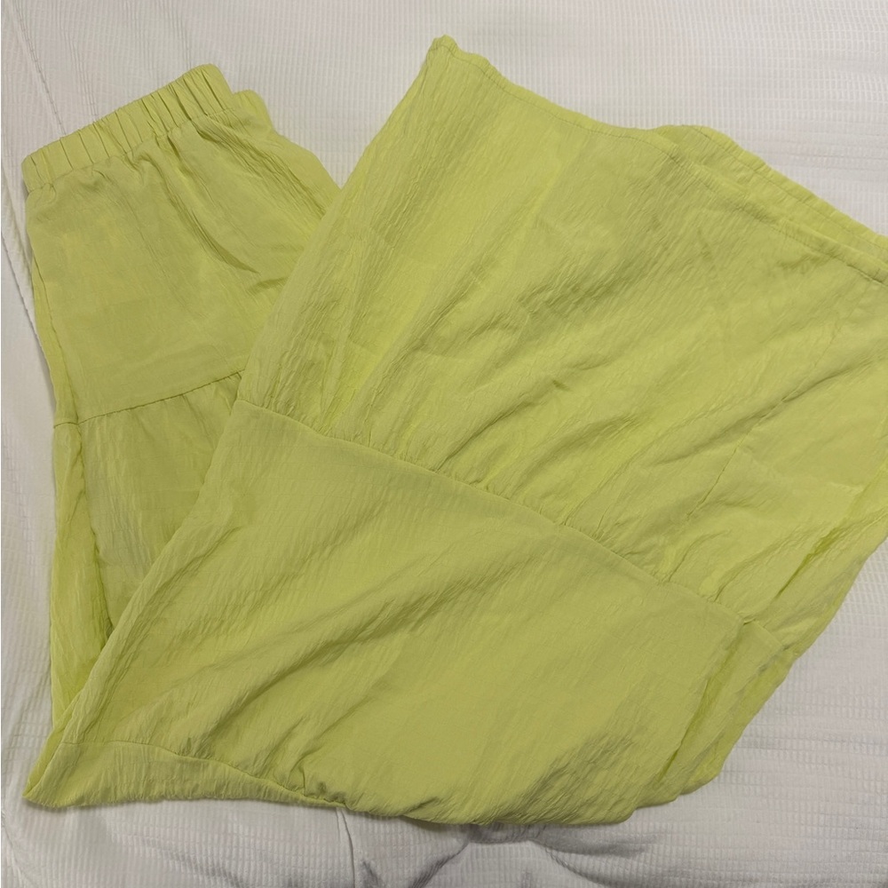 Vibrant Lime wide leg pants